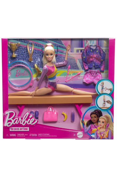 Barbie Papusa gimnasta cu accesorii, Barbie, HRG52