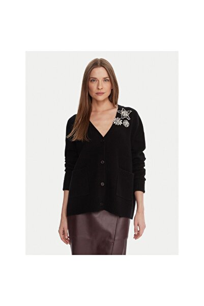 Kaos Cardigan de damă RI1KT023 Negru