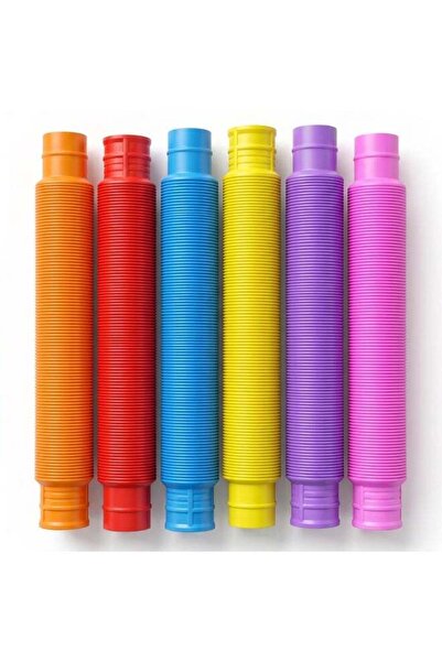 Duravel Jumbo Pop Tubes Sensory Fidget Toys for Kids, 6 Pieces