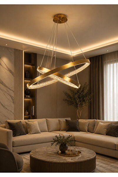 Grecia Modern Ring Chandelier with Oil Finish, 3 Lights, 60+40. |   65W