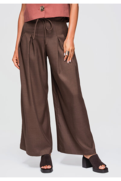 OMBRE Women's Trousers, Wide Leg, High Waist OW-PA-E0014