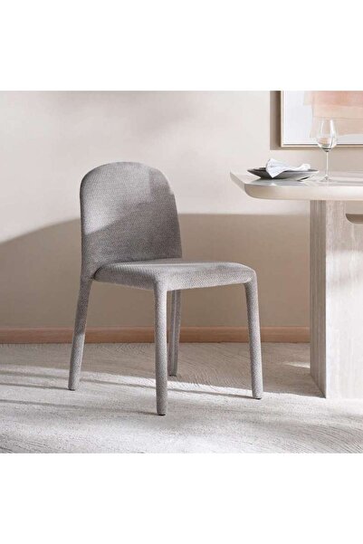 PAN HOME BENTON DINING CHAIR UPHOLSTERED - GREY