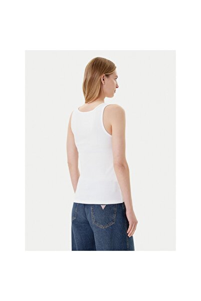 Guess Jeans Γυναικεία Μπλούζα W4YP48KA0H1 Λευκή