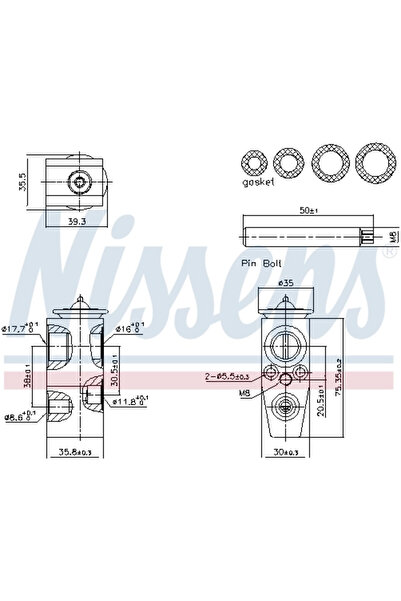 Nissens Supapa Expansiune Clima FORD C-MAX 2/FOCUS 3/KUGA 2/TOURNEO CUSTOM V3...