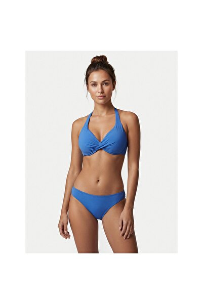 Seafolly Top de bikini pentru femei 31219F-942 Albastru