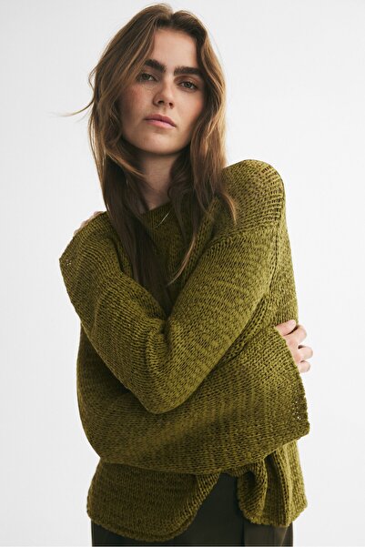 H&M Oversize Tekstüre Triko Kazak