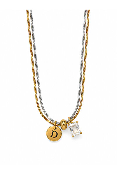 Rossetto Atelier Stainless Steel Letter D Noa Necklace