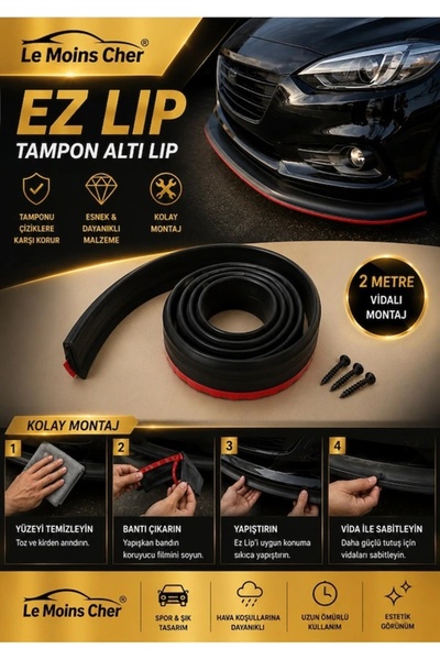 Le Moins Cher Ford Transit Custom Titanium Ez Lip Tampon Altı Lip Ön Tampon D...