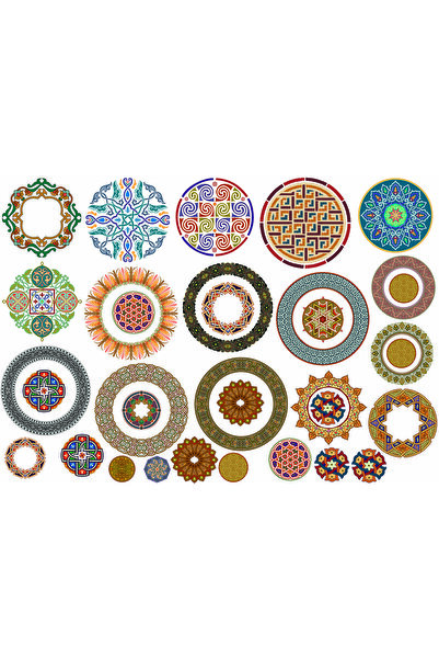 TELLGRAF مجموعة ملصقات ذات إطار ونقوش تقليدية (21×31 سم، مجموعة واحدة)
