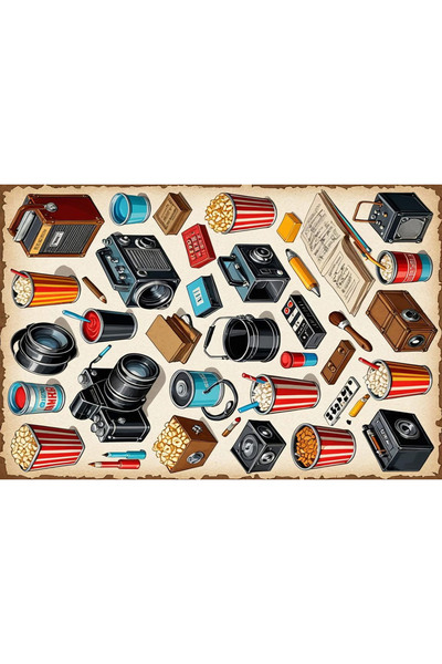 TELLGRAF Cinema Themed Sticker Set (21X31 cm 1 Set)
