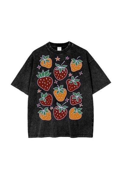 classy moda Unisex πολύχρωμο μπλουζάκι με στάμπα Oversize Streetwear Άνετη εφ...