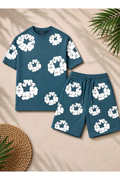 Ryam Mooda Oversize Unisex Shorts and T-Shirt Set - 3D Puff Embossed Printed ...