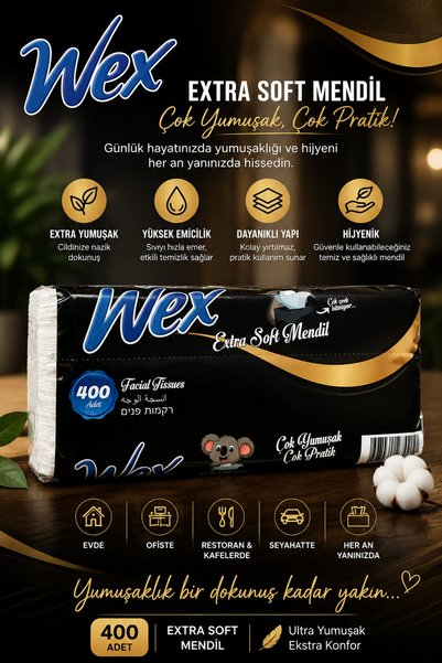 WEX extra soft mendil 400’lü