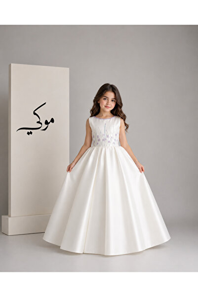 Moky Dizayn Princess Dress Decorated with Mulberry Beads
