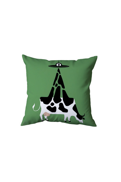 Beramussa Alien Ufo and Cow Themed Pillow, Gift