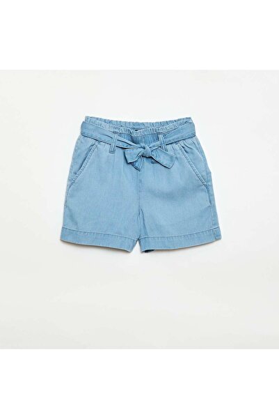 KIABI Tie-Waist Shorts BLUE