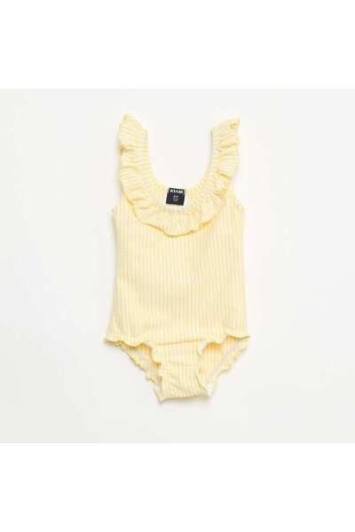 KIABI One-piece swimsuit with ruffles YELLOW