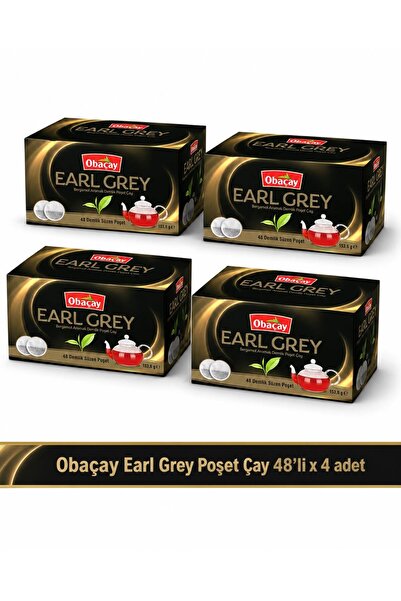 Obaçay Earl Grey 3.2 g X 48 Demlik Tea Bags 4 Boxes