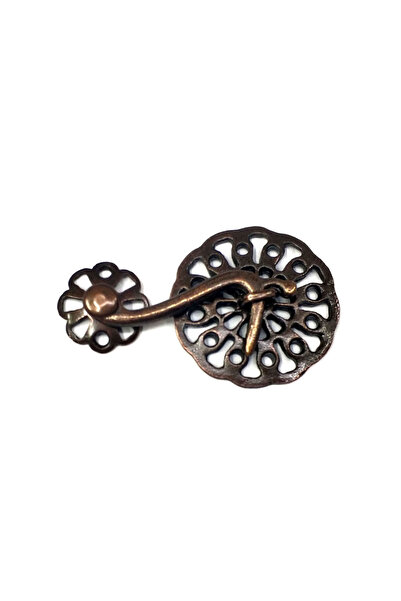 Skygo Antique Copper 50 Pieces Zamak Latch Lock 56X33 mm - Round, Interlockin...