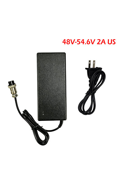 Choice 48V 54.6V 2A US 48V 54.6V 2A Lithium Battery Charger With 12mm-3pin Co...