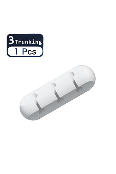 Choice7 3 holes white Cable Fixing Clips 3-Pack Cable Management Cable Organi...