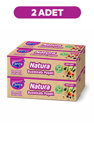 Parex Natura Refrigerator Bags Medium Size 20 Pieces 24 X 38 cm Four Pack Two...