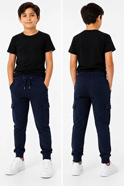 Dıgıl Kids Ribbed Sweatpants with Side Pockets Pantalon Lycra Primary School ...