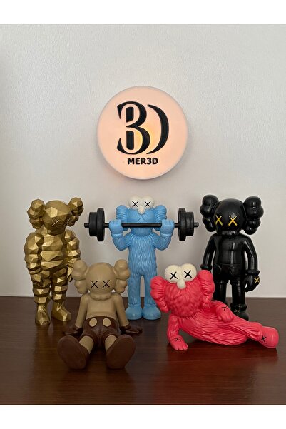 shop KAWS 5'Lİ BOYALI FİGÜR 15 CM SET