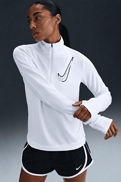 Nike Swoosh Women's Dri-FIT 1/2-Zip Running Mid Layer Kadın Yarım Fermuarlı S...