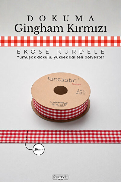 FANTASTIC Pötikare Plaid Gingham Woven Ribbon 20mm 10 Meters