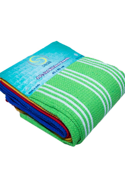 SILKSAA Kitchen Towel 4 PC Pack