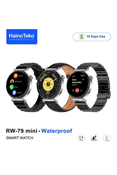 haino teko germany ساعة ذكية RW-79 Mini بشاشة AMOLED مقاومة للماء مع 3 أزواج ...