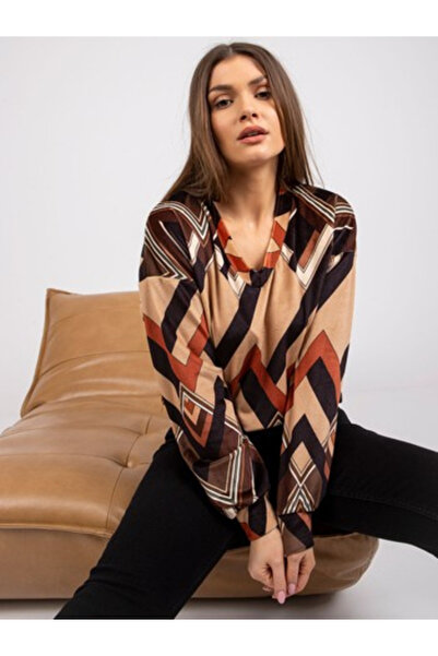 Italy Moda Γυναικεία μπλούζα, ITALY MODA, Πολυεστέρας, Μακρύ μανίκι, Μπεζ, μο...