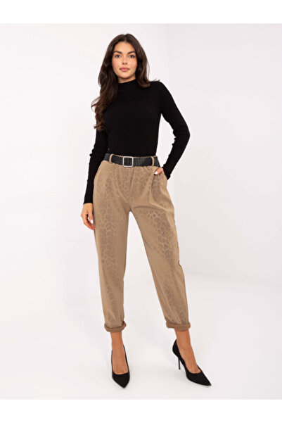 Moda Italy Pantaloni Dama, MODA ITALY, Viscoza, Animal print, Camel, model IT...