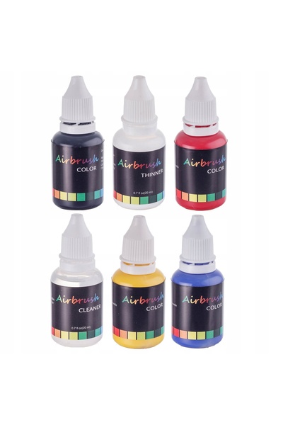 TC Technic FARBY 4x 20ml Vopsele acrilice pentru aerograf + Diluant și Lichid...