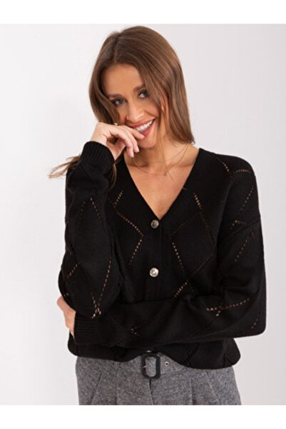 rue parıs Women's Sweater, RUE PARIS, Acrylic, Long Sleeve, Black, model LC-S...