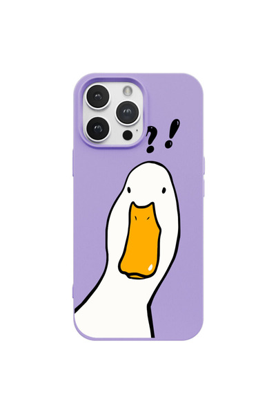 Casen iPhone 14 Pro Max Lila What Duck Ördek Tasarımlı Kamera Korumalı Renkli...