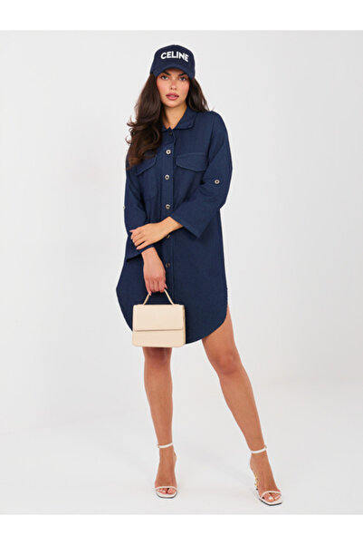rue parıs Rochie Dama Maxi, Rochie asimetrica, RUE PARIS, Bleumarin