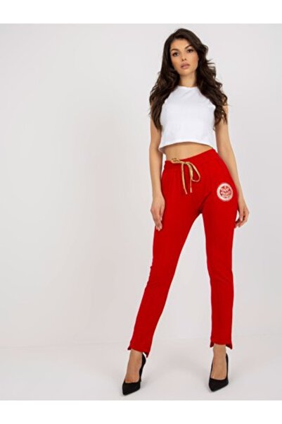 Relevance Pantaloni Trening Dama, RELEVANCE, Bumbac, Rosu, model RV-DR-6742.57
