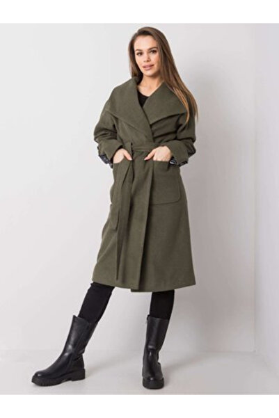 LAKERTA Palton Dama, LAKERTA, Lana, Maneca lunga, Khaki, model LK-508316.95P