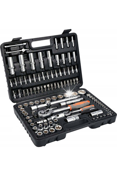 Sthor Set de chei tubulare 1/4 1/2 108 piese
