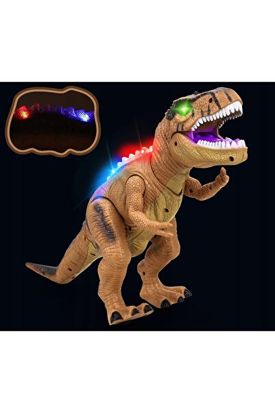 Stator Dinozaur interactiv, robot telecomandat cu LED-uri, care rage, merge s...