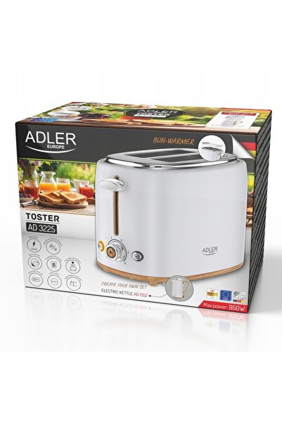 adler Toster electric, 6 niveluri de prăjire, dezghețare |   AD3225