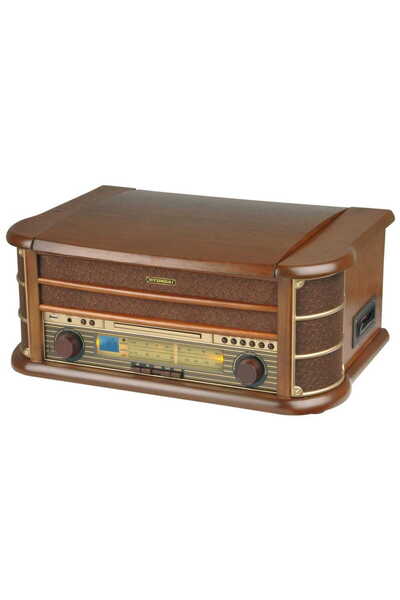 Hyundai Gramofon în stil retro Radio FM Casetofon MP3 CD USB AUX Telecomandă