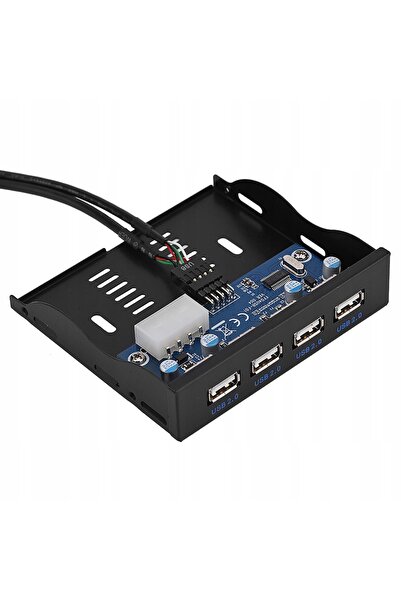 NO BRAND Panou frontal interior cu 9 pini pentru 4 interfețe USB 2.0 de 3,5 "