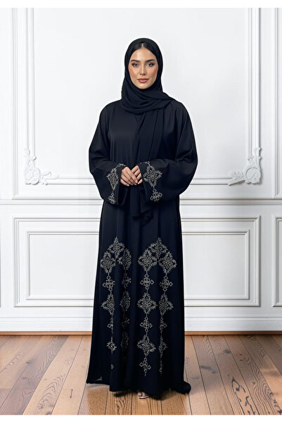 Nukhbaa Midnight Star Embroidered Abaya-860