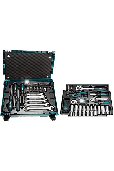 Makita Set de unelte de mână, 87 de piese. E-11542 Chei tubulare cu clichet