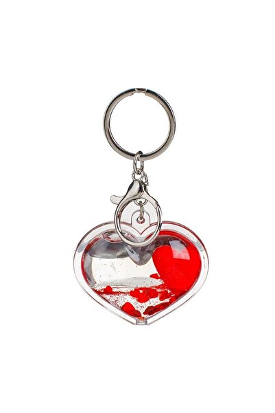 OEM Breloc fashion roșu, model inimă, 5 cm – accesoriu cool pentru chei, gean...