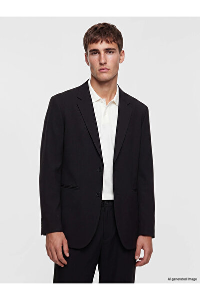 LC Waikiki Black Regular Fit Men's Blazer Jacket