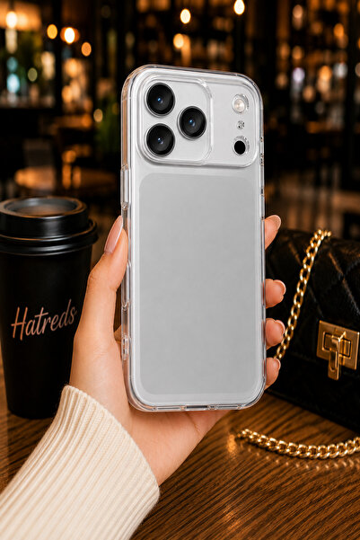 Hatreds iPhone 17 Pro Max Uyumlu Silikon Kılıf Şeffaf